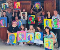 Corporate Paint and Sip Team Building Activity with Paintelaide