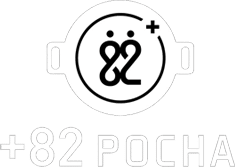 plus 82 pocha logo white