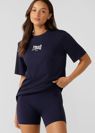 Lorna Jane 89 Relaxed Tee, French Navy