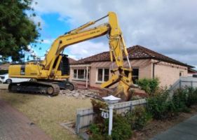 Residential House Stripped Ready for Demolition to commence