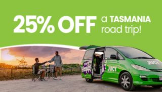 2023188 JUCY Save 25 percent Tasmania road trip campaign 7 440 x 233 Small web tile