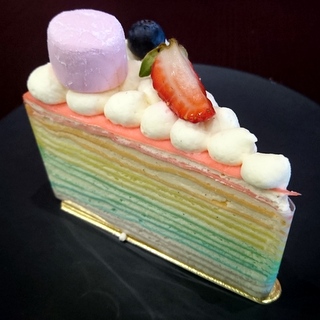 Rainbow Vanilla Mille Crepe