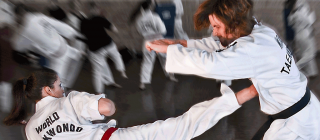 World Taekwondo image of a girl practicing martial arts