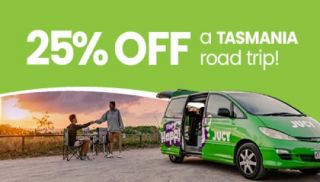 2023188 JUCY Save 25 percent Tasmania road trip campaign 7 440 x 233 Small web tile